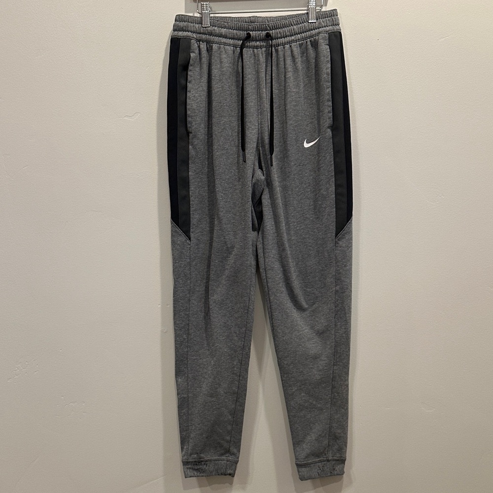 Nike Men's Charcoal and Black Joggers
